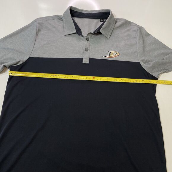 Travis Matthews Men’s Polo Shirt - NHL Collection Anaheim Ducks Black Gray Large - Picture 4 of 6